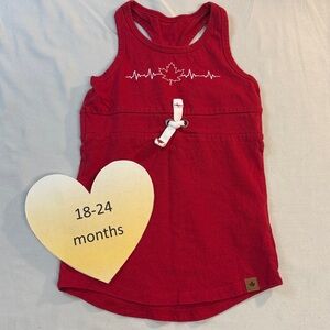 Canadiana - Red Toddler Tank Top Dress
